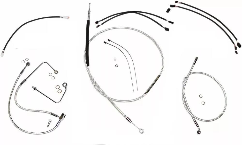 Kit cavi Softail 2016 e 2017 per manubrio alto 12' 