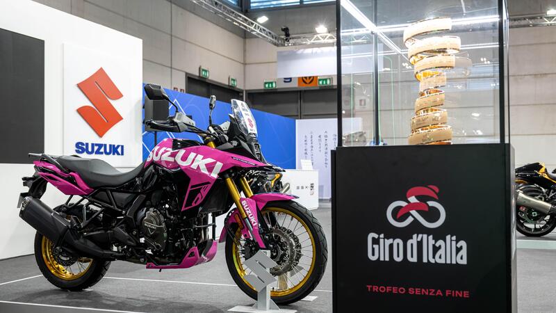 Suzuki a MBE 2025 con la V-Strom 800DE del Giro d&#039;Italia [VIDEO]