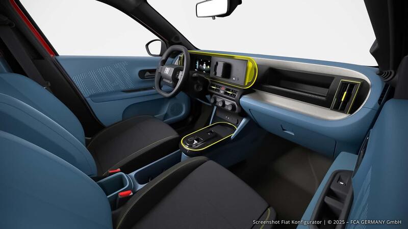 La plancia della versione base della Fiat Grande Panda Pop