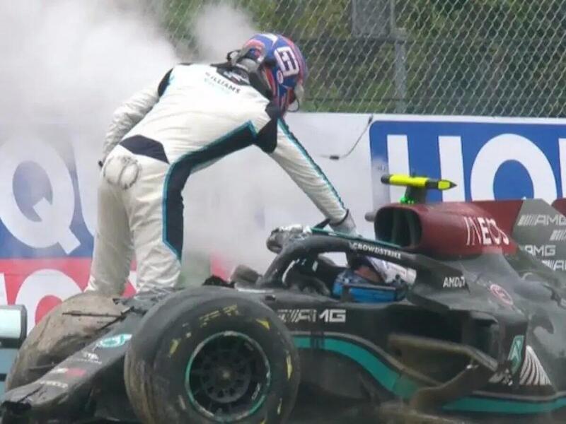 Incidente Bottas - Russell, GP Imola 2021