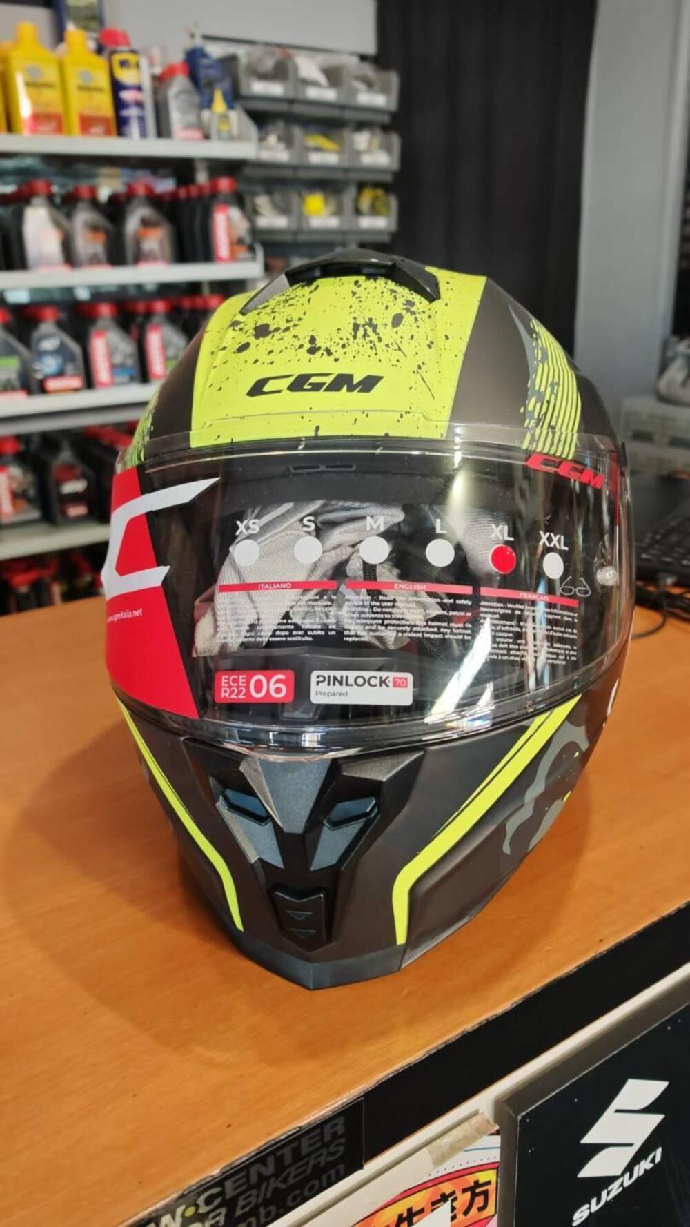 CASCO CGM NEUTRON PANTHER Nero Giallo fluo opaco T