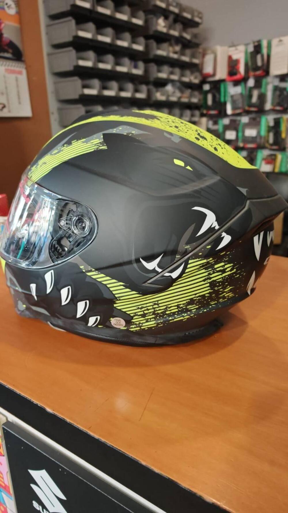 CASCO CGM NEUTRON PANTHER Nero Giallo fluo opaco T (3)