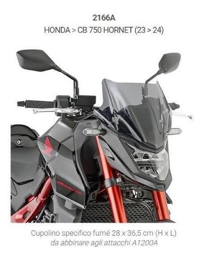 CUPOLINO GIVI PER HONDA HORNET 750 CODICE 2166A