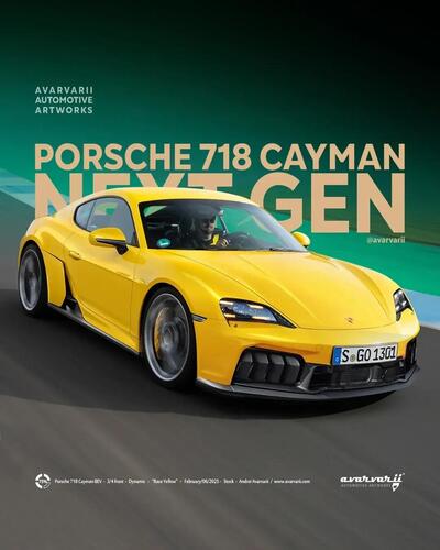 Porsche 718 Cayman: un render pi&ugrave; che realistico di Avarvarii