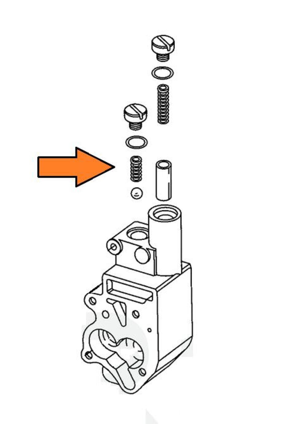 Molla pompa olio (check valve) per FL e FX dal 196 