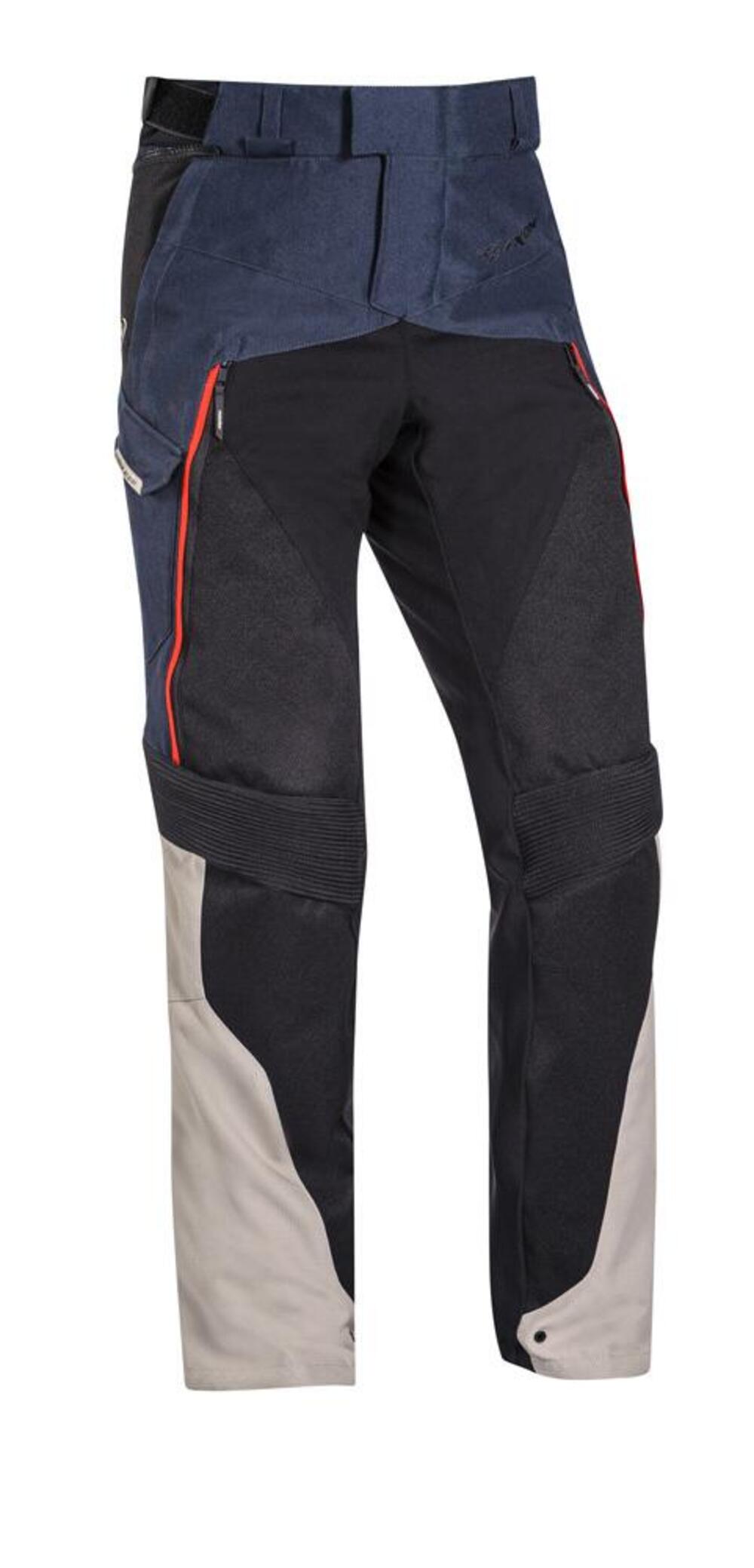 Pantaloni moto Ixon EDDAS Grigio Blu Nero