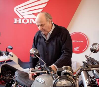 Gerry Scotti e la Honda GB 350 