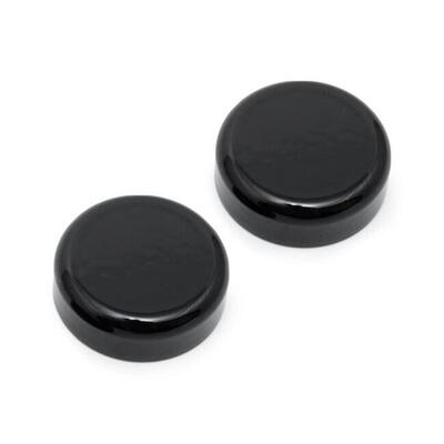 Coperture perno ruota anteriore nero lucido per So 