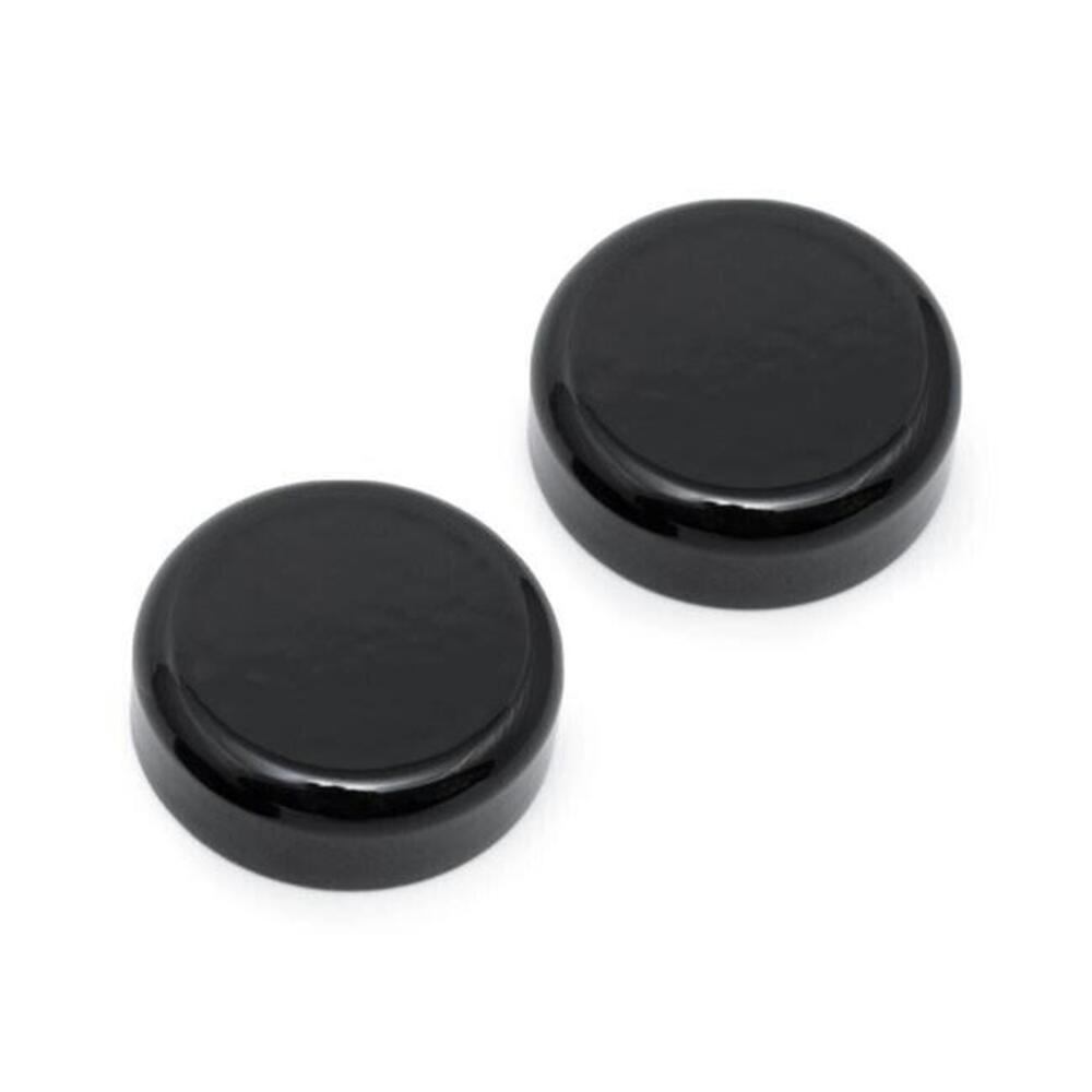 Coperture perno ruota anteriore nero lucido per So 