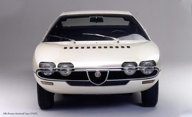 Il frontale della Alfa Romeo Montreal (1967)