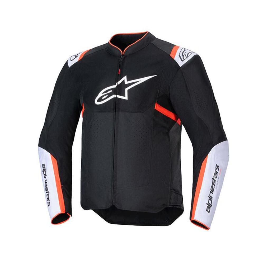 Giacca Alpinestars T-SPS Air V2 Bianco Rosso Fluo