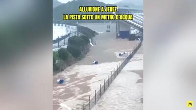 Alluvione a Jerez, il circuito sommerso dall&#039;acqua! [VIDEO]