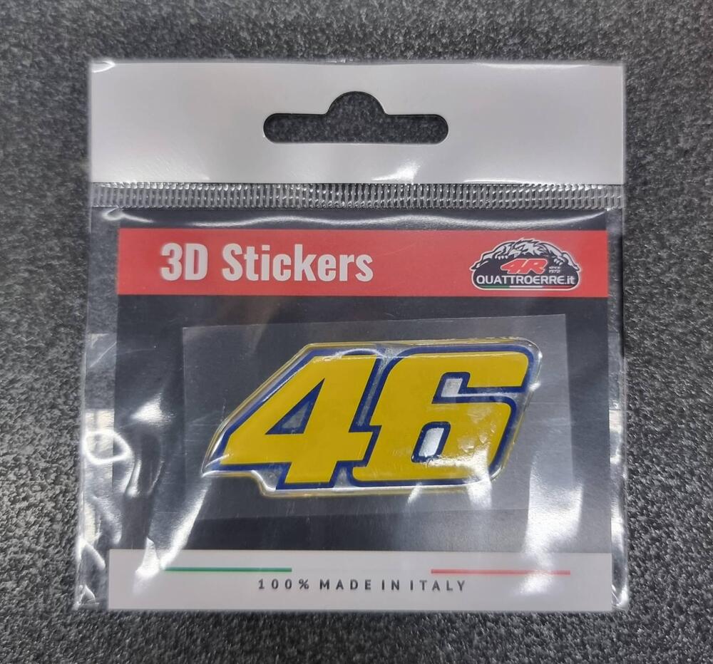 TRIMBOLIMOTO ADESIVO 3D STICKERS "46" QR - 485 4r