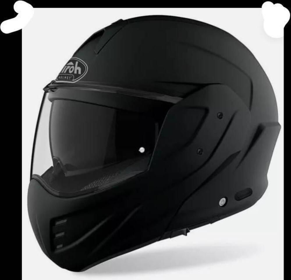 CASCO AIROH MATHISSE MODULARE NERO OPACO BIANCO LU (6)