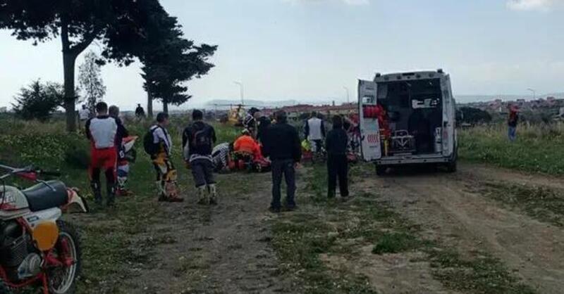 Gio Sala e Maurizio Sanna coinvolti in un incidente frontale in offroad. Necessario l&#039;elisoccorso 