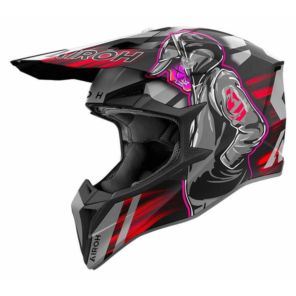 TRIMBOLIMOTO CASCO CROSS WRAAP CYBER RED – AIRWRC5 Airoh (2)