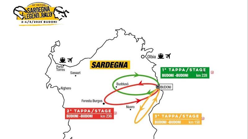 Sardegna Legend Rally, scopriamo i percorsi