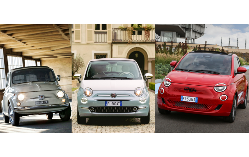 Le tre generazioni della Fiat 500