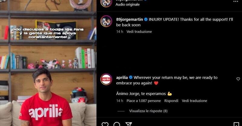 MotoGP 2025. Jorge Martin aggiorna sulle sue condizioni: il rientro in Qatar &egrave; possibile