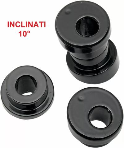 Kit montaggio INCLINATO 10&deg; riser rigido neri per La Choppers