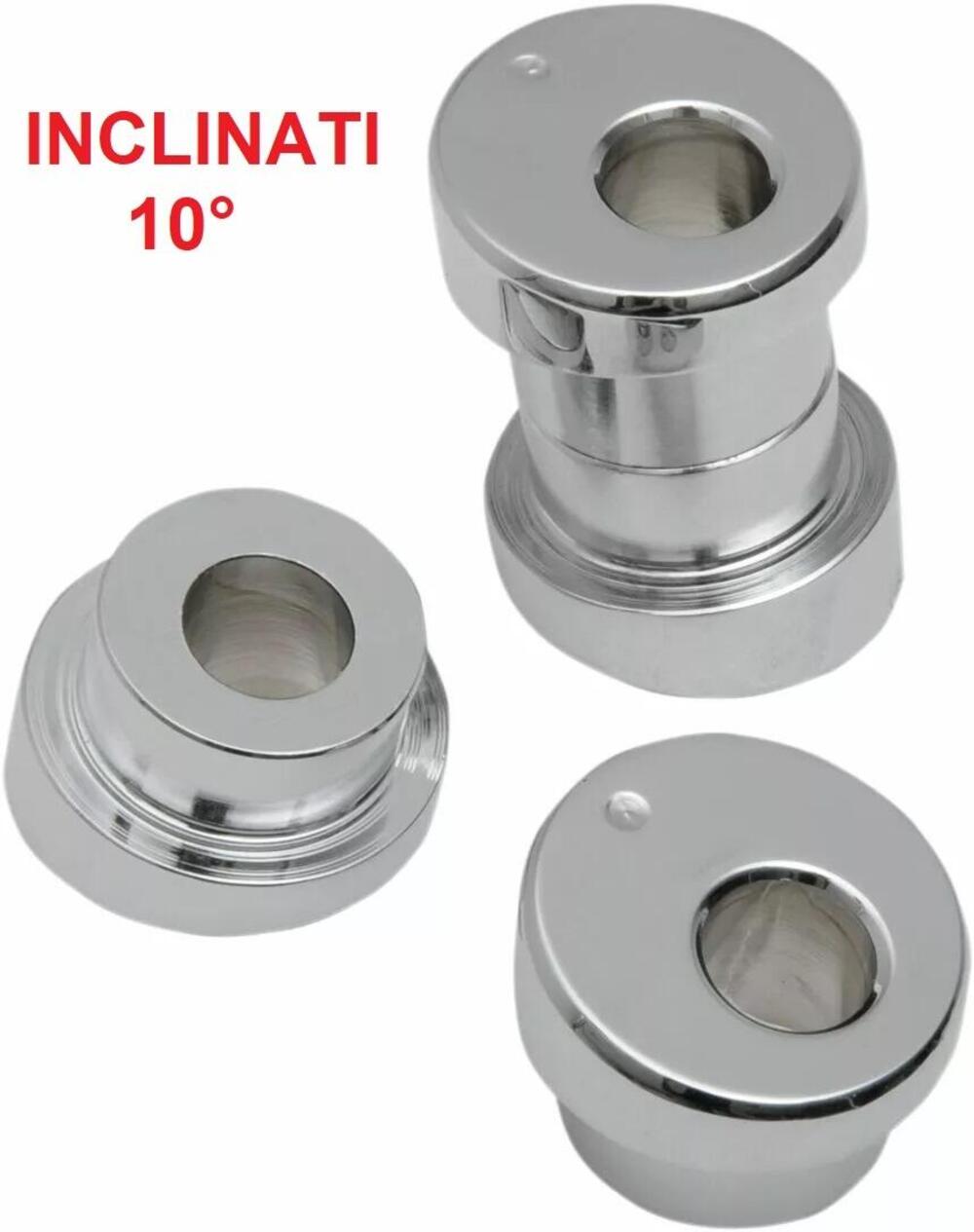Kit montaggio INCLINATO 10° riser rigido cromati p La Choppers
