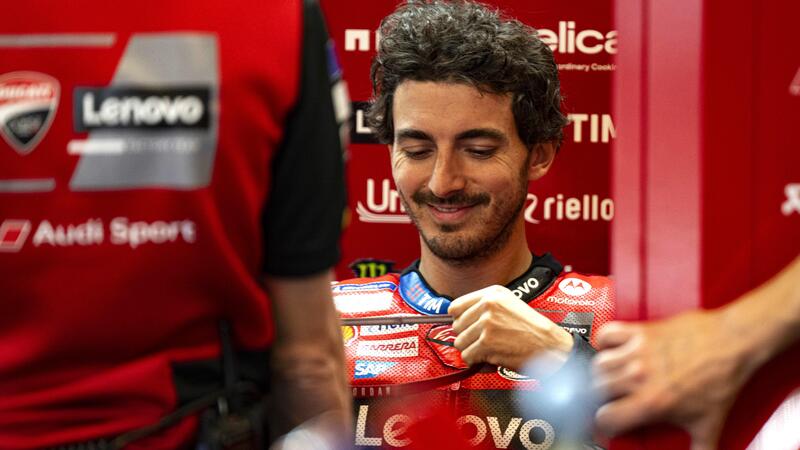 MotoGP 2025. GP delle Americhe. Pecco Bagnaia pu&ograve; accennare un sorriso: &quot;Marc Marquez non si aspettava di trovarmi l&igrave;&quot;