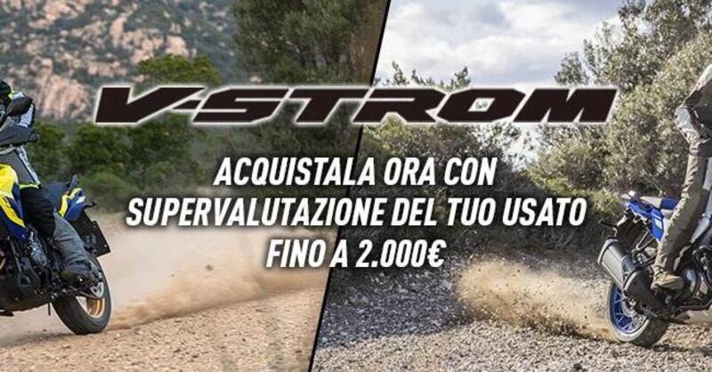 Suzuki: fino a 2.000 euro di supervalutazione sulla gamma V-Strom