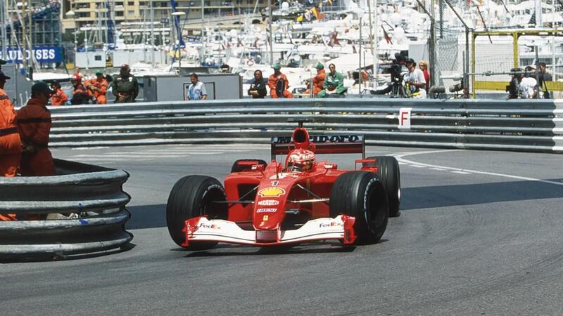 F1: la Ferrari F2001 di Schumacher rivive durante il GP di Monaco