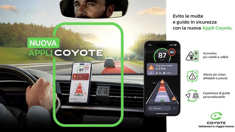 Coyote si rilancia in Italia, ma copre quasi tutta l&#039;Europa, percorsi e autovelox in evidenza