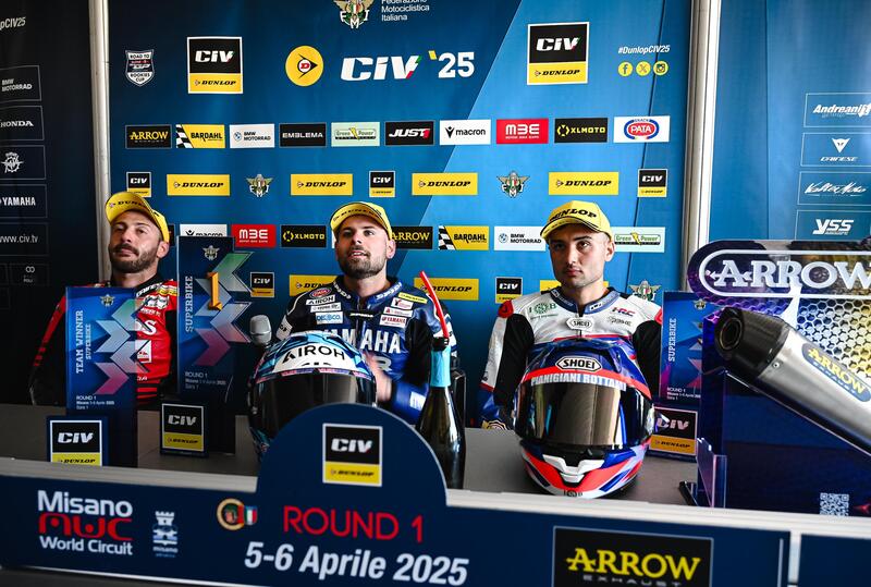 I primi tre della gara SBK/PBK