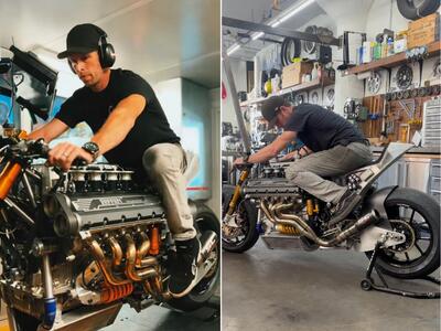 Montare un V8 Ferrari da 380 CV su una moto? In America l'hanno fatto e funziona [VIDEO]