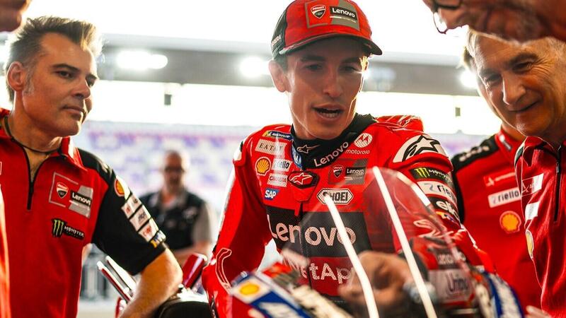 MotoGP. GP del Qatar. FP1: 1&deg; Marc Marquez, 2&deg; Fabio Di Giannantonio e 3&deg; Pecco Bagnaia. 20&deg; Martin. Ai box c&#039;&egrave; Valentino Rossi! [RISULTATI]