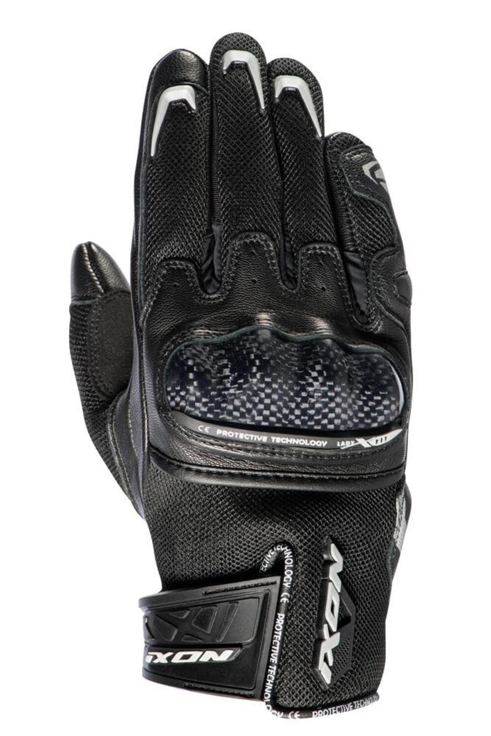 Guanti moto donna pelle e tessuto estivi Ixon RS R