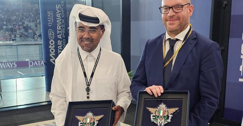 Il presidente della Camera dei Deputati, Lorenzo Fontana, incontra Case e team italiani al GP del Qatar