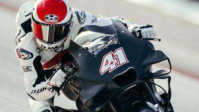 MotoGP 2025. GP di Spagna a Jerez. Aleix Espargaro in pista con Honda, come wildcard