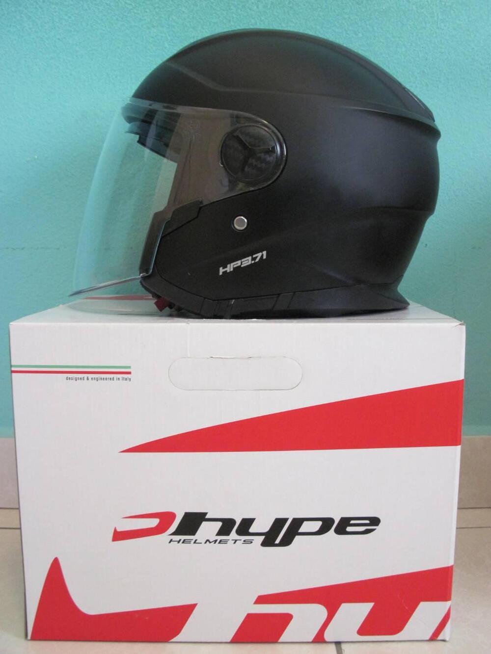 Casco Jet HP3.71 Nero Opaco Tg.L 59/60cm Hype (2)