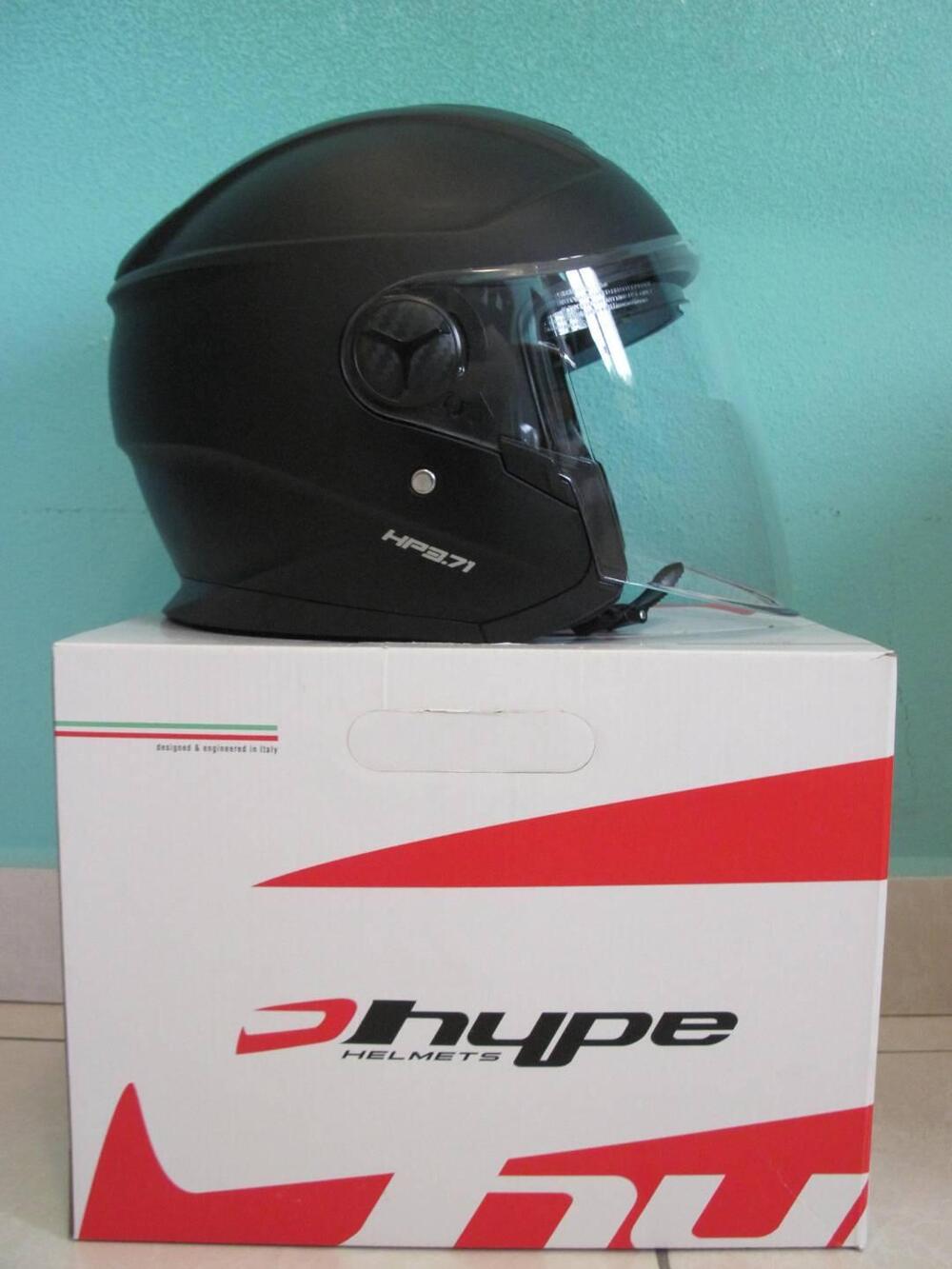 Casco Jet HP3.71 Nero Opaco Tg.L 59/60cm Hype (3)