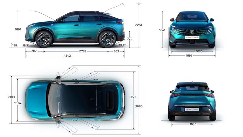 Dimensioni di nuova Peugeot 3008
