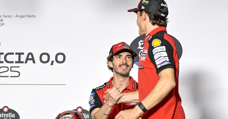 MotoGP 2025. GP di Spagna a Jerez. Pecco Bagnaia: &quot;Marc Marquez ha portato questa moto a un livello superiore. Non mi sento sotto esame, mi ci mettono altri&quot;