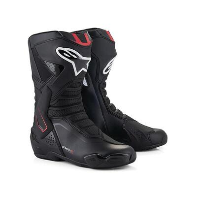 Stivali moto Alpinestars SMX-6 V3 rosso fluo.