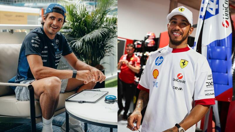 F1. GP Miami, Carlos Sainz: &quot;Non sono sorpreso delle difficolt&agrave; di Lewis in Ferrari&quot;. La risposta di Hamilton