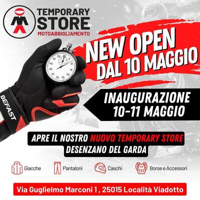 Motoabbigliamento inaugura il nuovo Temporary Store a Desenzano del Garda