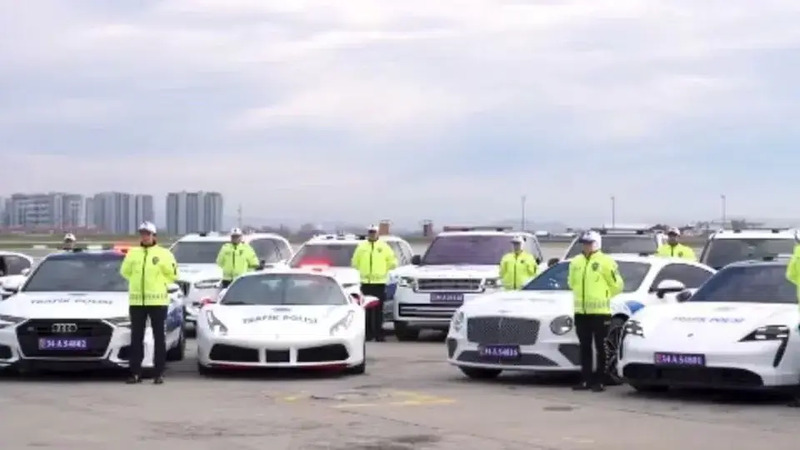 Le auto sequestrate in uso alla Polizia turca