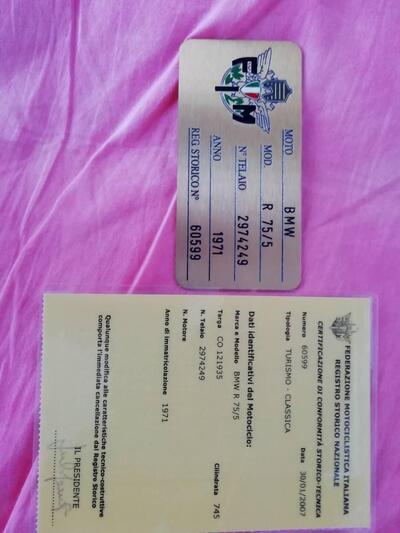 Bmw R75/5 d&#039;epoca