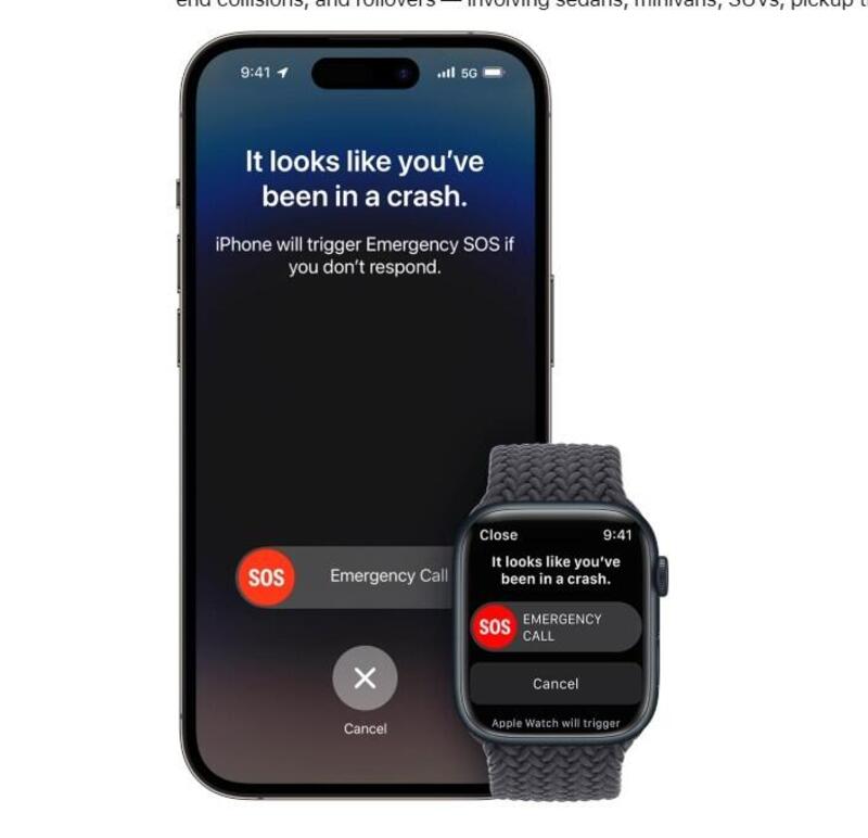 L&#039;app Crash Detection su Iphone chiama i soccorsi automaticamente