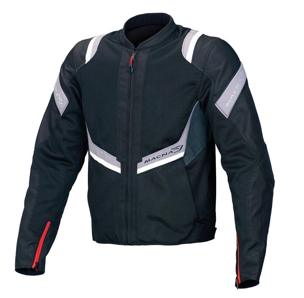 Giacca moto estiva Macna Flare nero grigio chiaro
