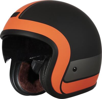 Casco jet ORIGINE SPRINT RECORD Arancio Nero Opaco 