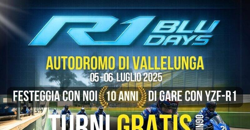 R1 Blu Days: il 5 e 6 luglio a Vallelunga MotoXRacing celebra 10 anni di attivit&agrave; con la Yamaha R1