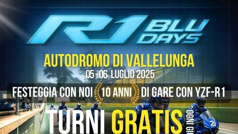 R1 Blu Days: il 5 e 6 luglio a Vallelunga MotoXRacing celebra 10 anni di attivit&agrave; con la Yamaha R1