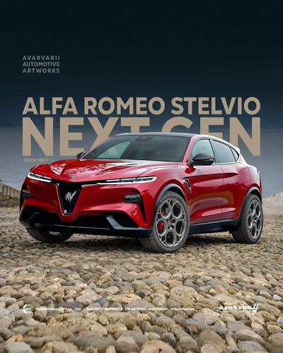 Alfa Romeo Stelvio 2025: questo &egrave; il render pi&ugrave; bello di @Avarvarii